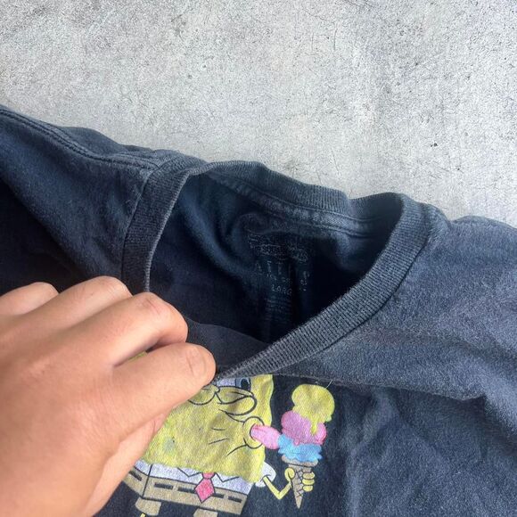 AFTERS Ice Cream ~ SpongeBob Squarepants Graphic collab tee mens size L - Picture 2 of 2